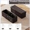 43-Inch PU Leather Foldable Storage Ottoman Bench with 38 Gallon Capacity and Removable Divider